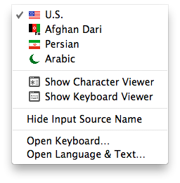 Switch to any language you need-Arabic Mac